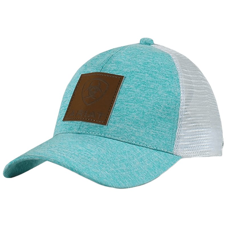 Ariat Women's Large Square Patch Turquoise Ponyflo Cap