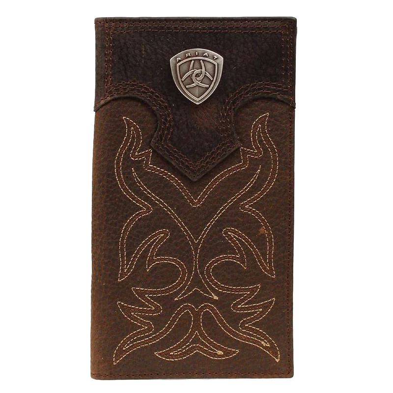 Ariat Mens Brown Leather Checkbook