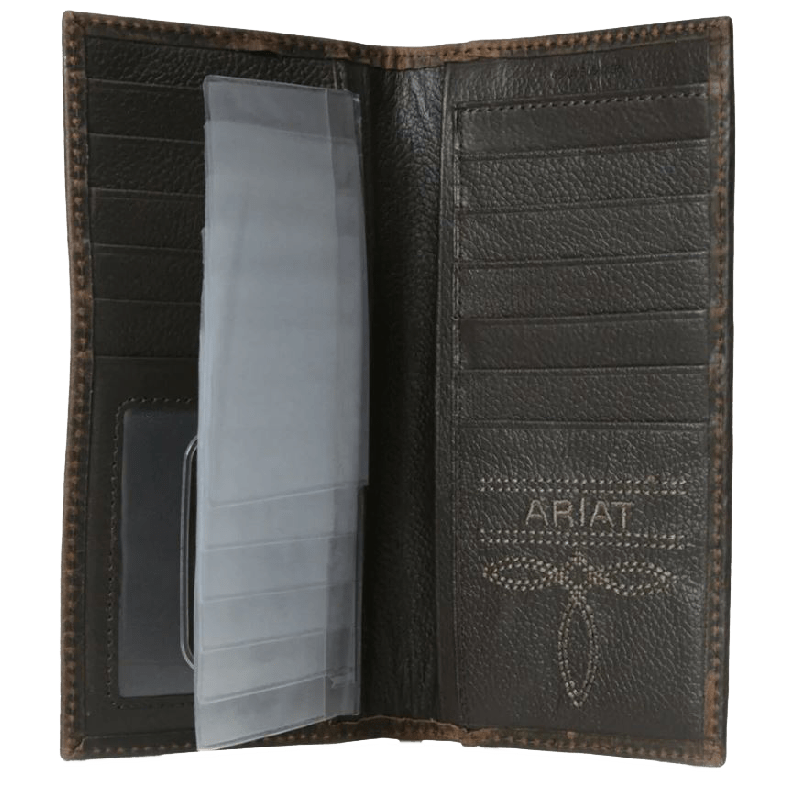 Ariat Performance Work Dark Rowdy Brown Leather Checkbook