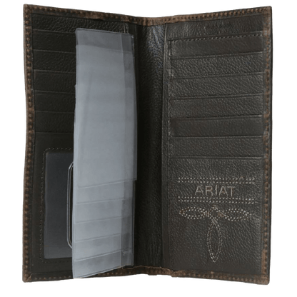 Ariat Performance Work Dark Rowdy Brown Leather Checkbook