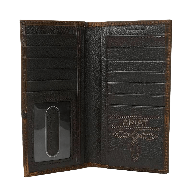 Ariat Rodeo Checkbook Wallet Ariat Rodeo Wallet/ Checkbook Cover - Scroll Cross Emboss | The Boot Jack