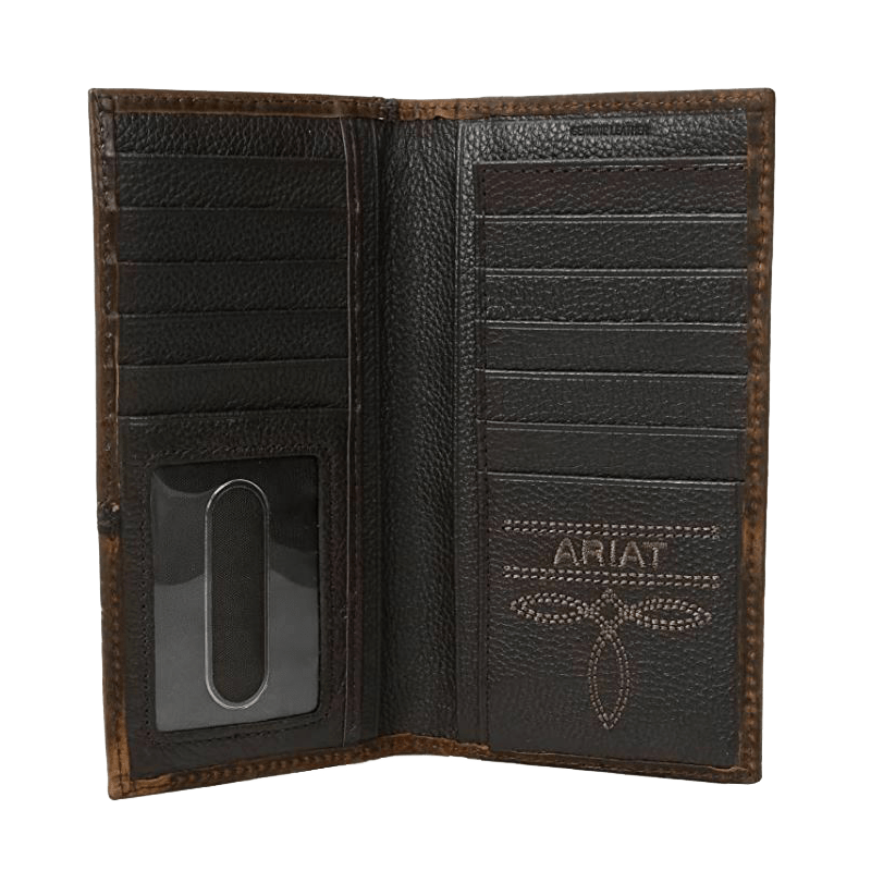 Ariat Rodeo Wallet Checkbook Cover with Scroll Cross Emboss