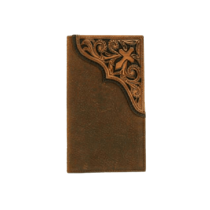 Ariat Rodeo Wallet Checkbook Cover with Scroll Cross Emboss