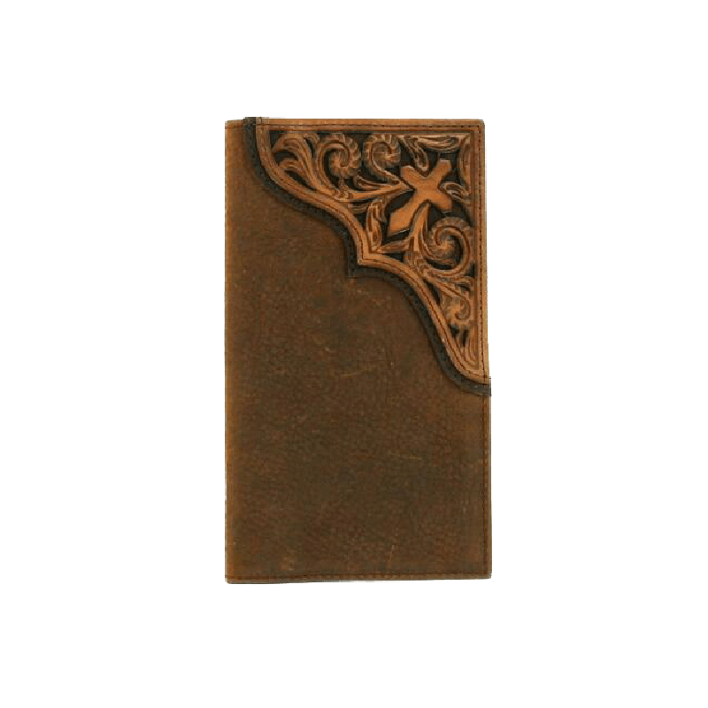 Ariat Rodeo Wallet/ Checkbook Cover with Scroll Cross Emboss