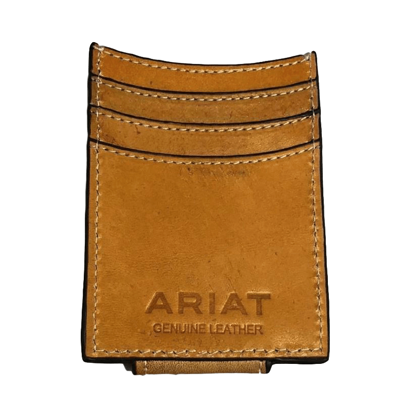 Ariat Tan Embossed Money Clip