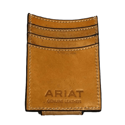 Ariat Tan Embossed Money Clip