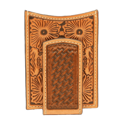 Ariat Tan Embossed Money Clip