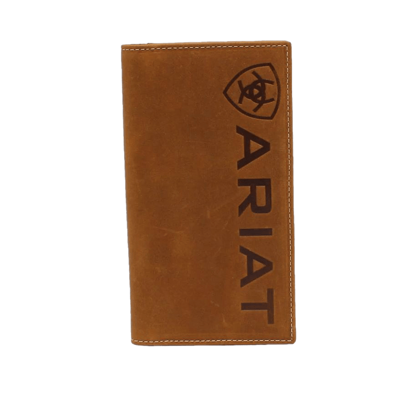 Ariat Men's Rodeo Medium Brown Vertical Logo Wallet