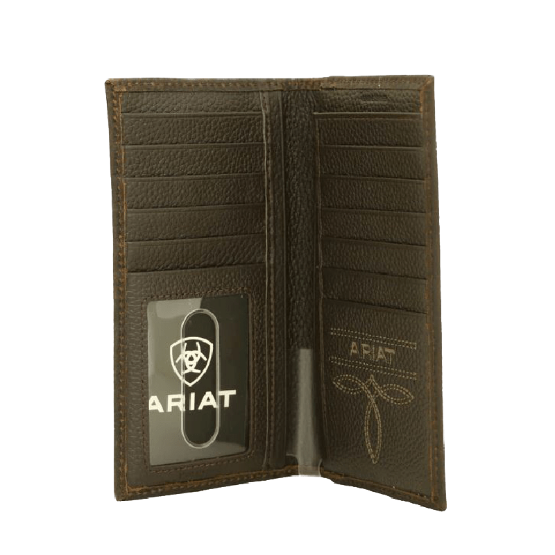 Ariat M&amp;F Mexican Flag Logo Rowdy Brown Rodeo Wallet