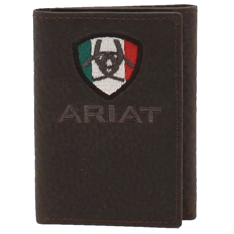 Ariat M&amp;F Mexico Flag Logo Trifold Wallet