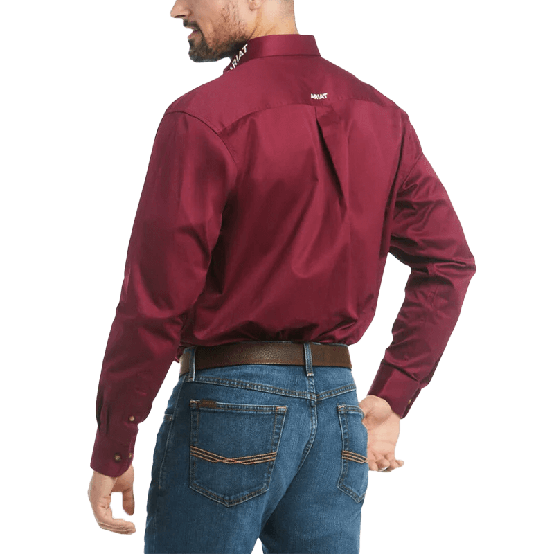 Ariat Men's Red Team Logo Fitted Shirt