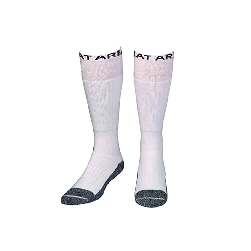 Ariat Men's Over The Calf White & Black Socks