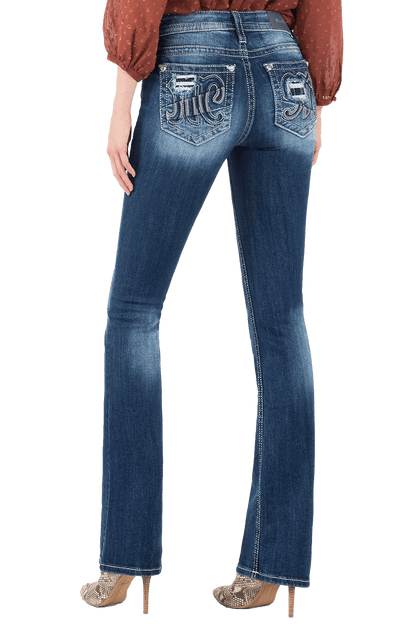 Miss Me Distressed M Chloe Mid Rise Boot Cut Jeans