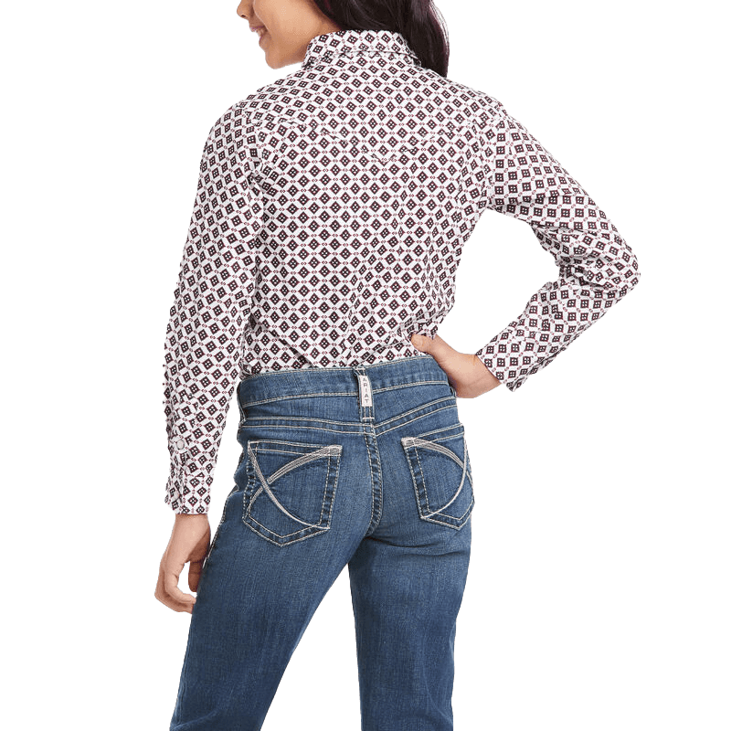Ariat Youth Girl's Real Mill Snap Multicolor Shirt