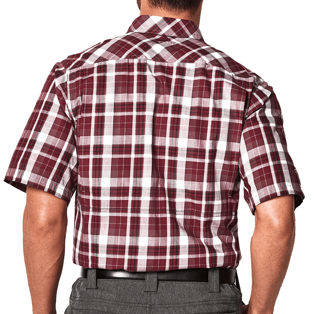Gameguard Men's Maroon Plaid Red Shirt