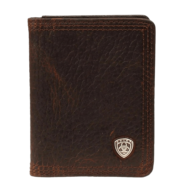 Ariat Bifold Offset Logo Brown