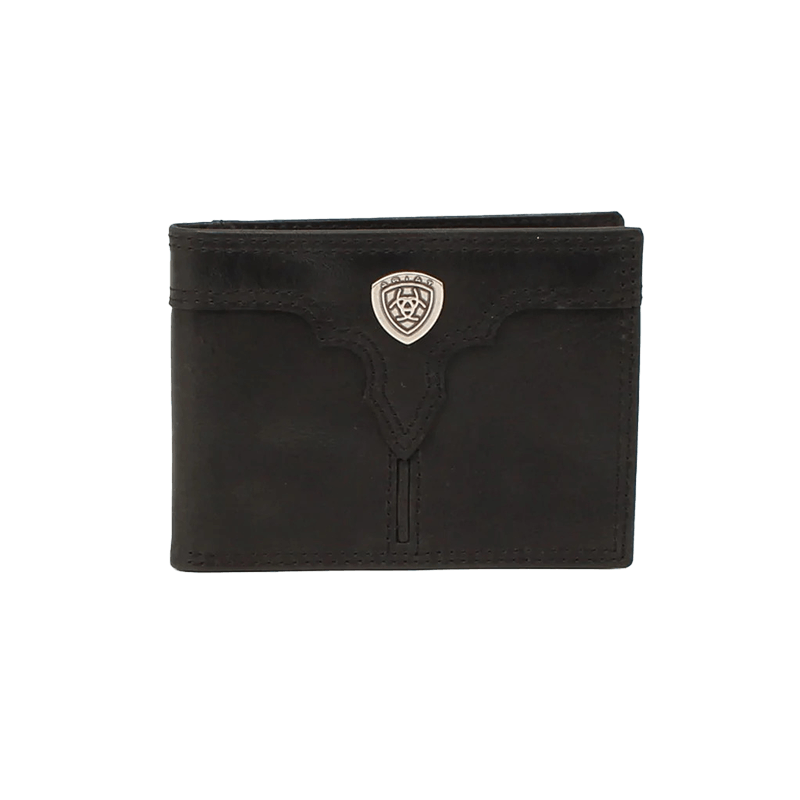 Ariat M&F Removable Passcase Black Bifold Wallet