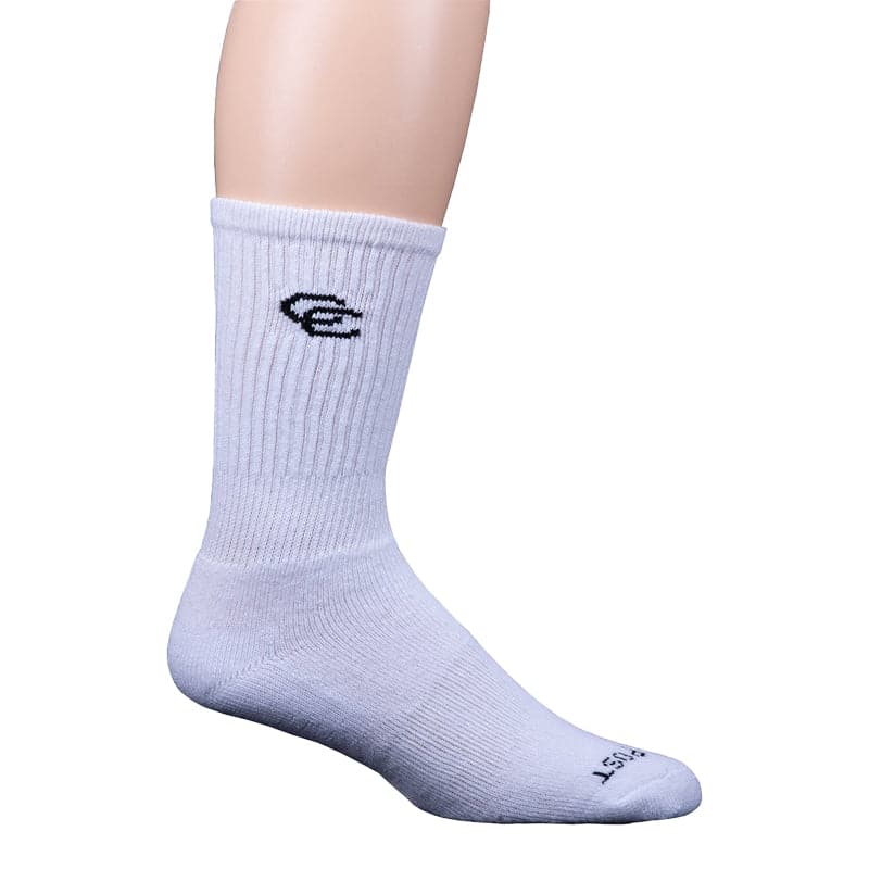 Dan Post Men's White All Around Crew Socks