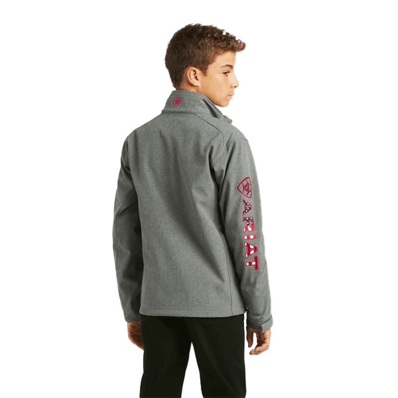 Ariat Boy's Logo 2.0 Charcoal Softshell Jacket