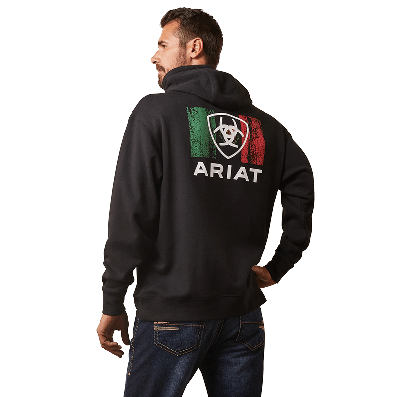 Ariat Men's Shield Logo Mexico Black Hoodie