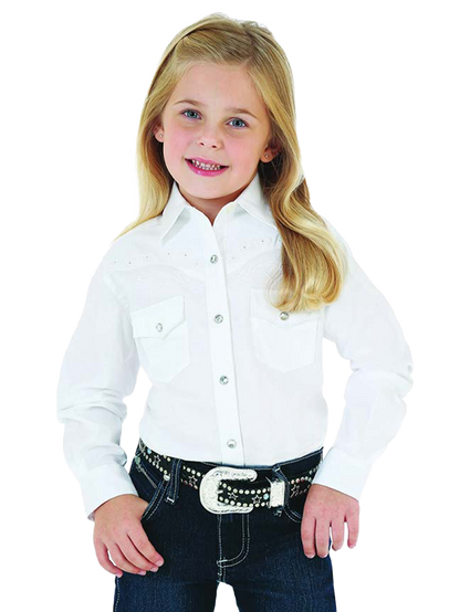 Wrangler Girls Rhinestone Western Shirt