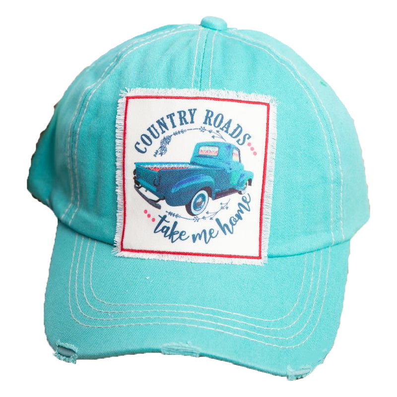 Southern Grace Women's Country Roads Turquoise Cap
