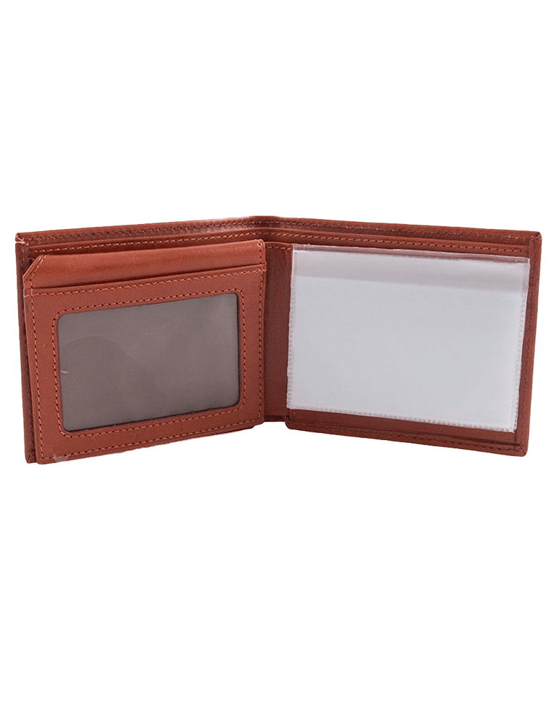 M&F Men's Floral Steer Head Bi Fold Brown Wallet