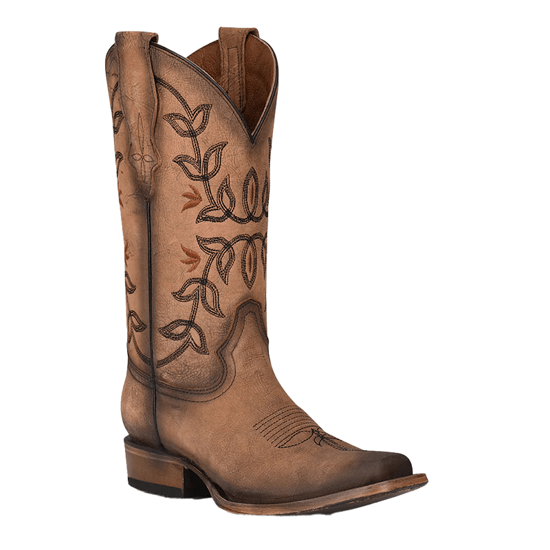 Corral Boots Women's Brown Flowered Embroidery Boot