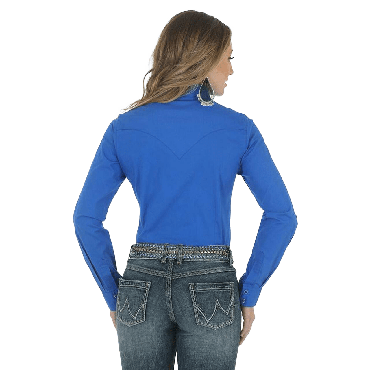 Wrangler Ladies Western Snap Royal Blue Shirt