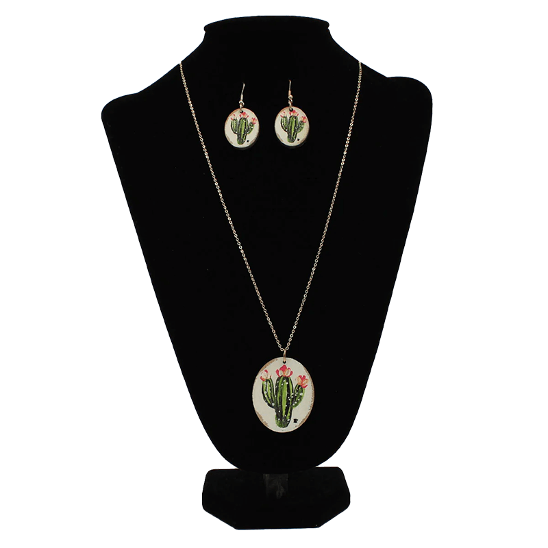 M&F Silver Strike Necklace and Earrings Set