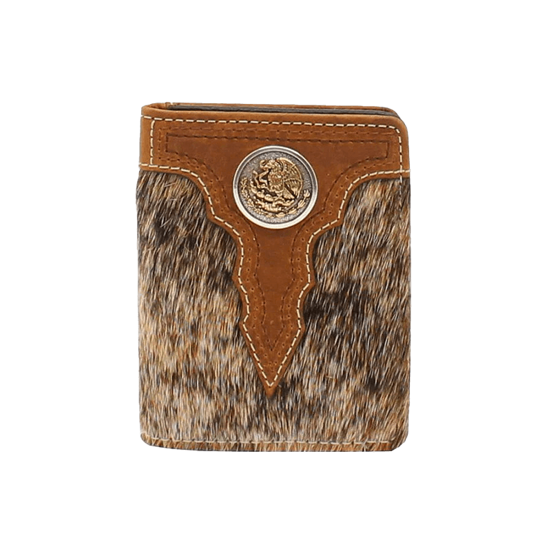 Ariat M&amp;F Calf Hair &amp; Brown Leather Wallet