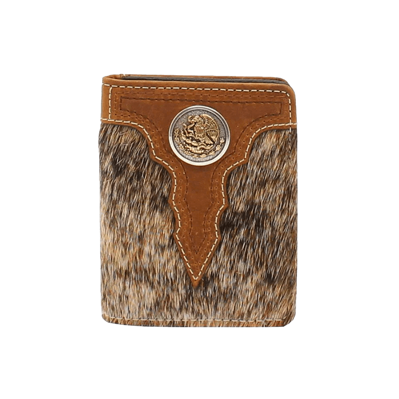 Ariat M&F Calf Hair & Brown Leather Wallet