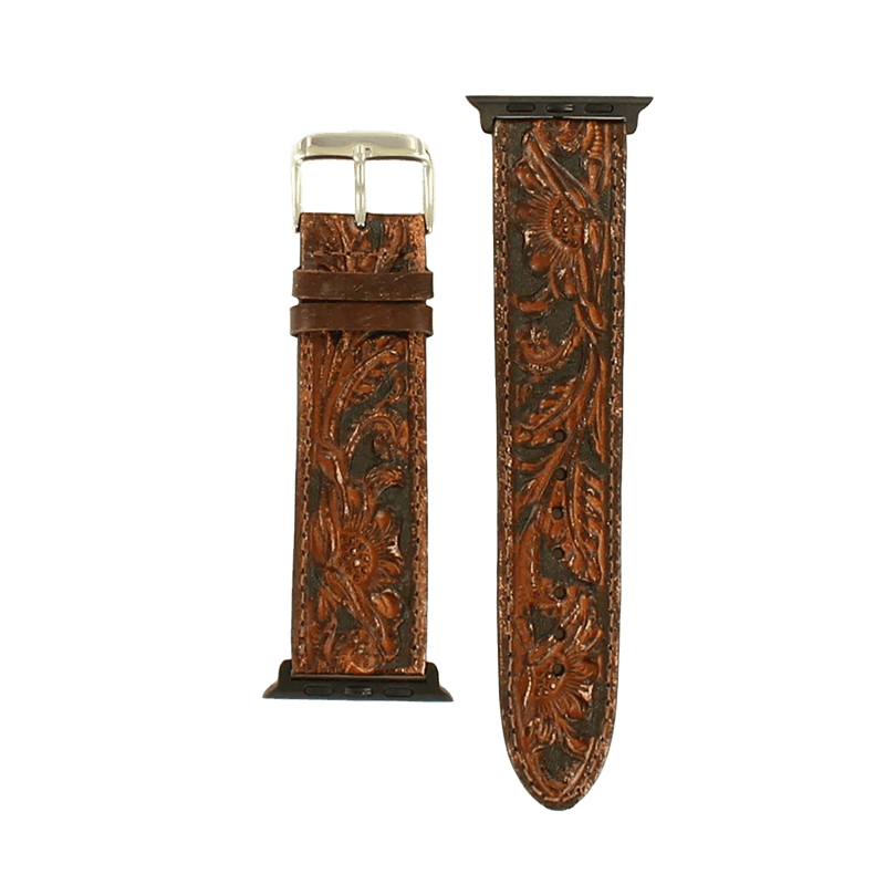 M&amp;F Floral Tooled Watch Band