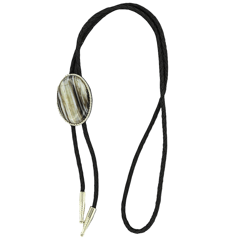 M&F Men's Double S Bolo Black Tie