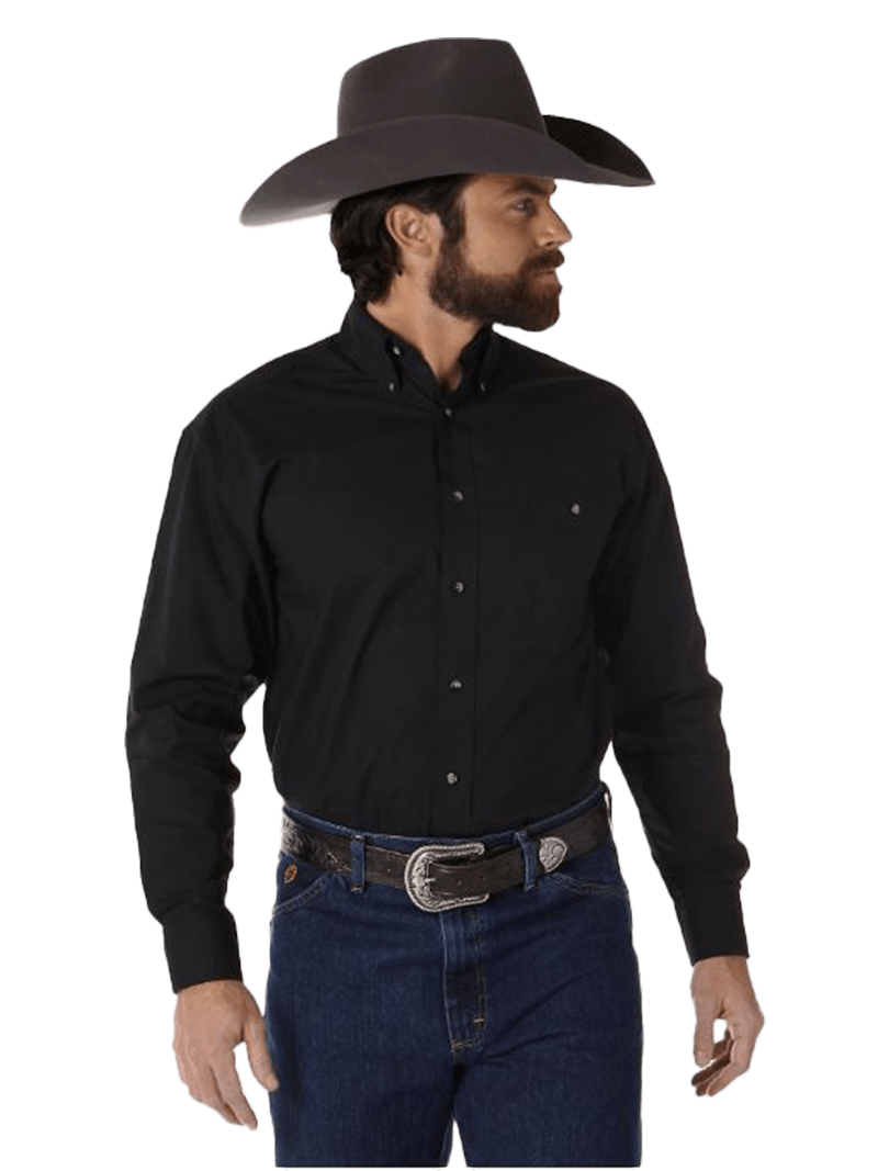 Wrangler George Strait Solid Black Shirt