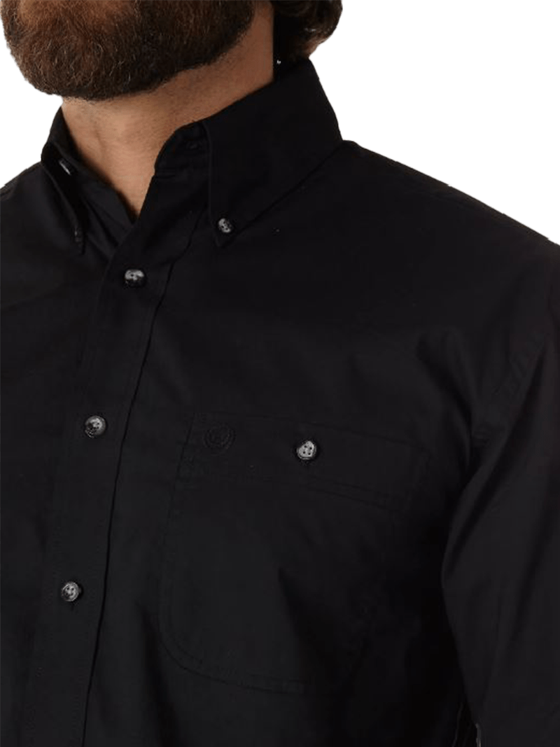 Wrangler George Strait Solid Black Shirt