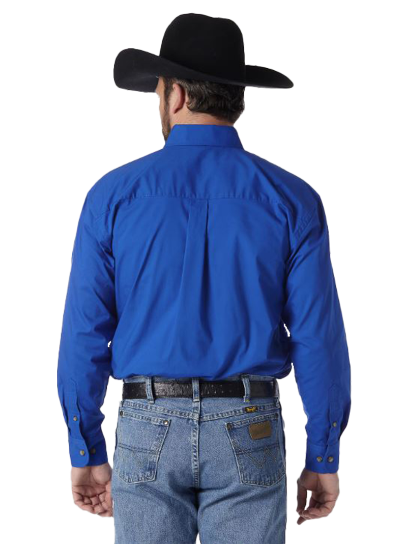 Wrangler George Strait Royal Blue Solid Shirt
