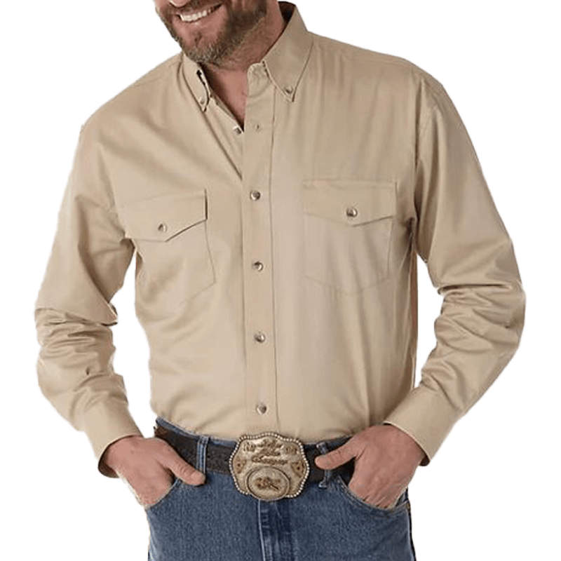 Wrangler Men's Solid Twill Shirt