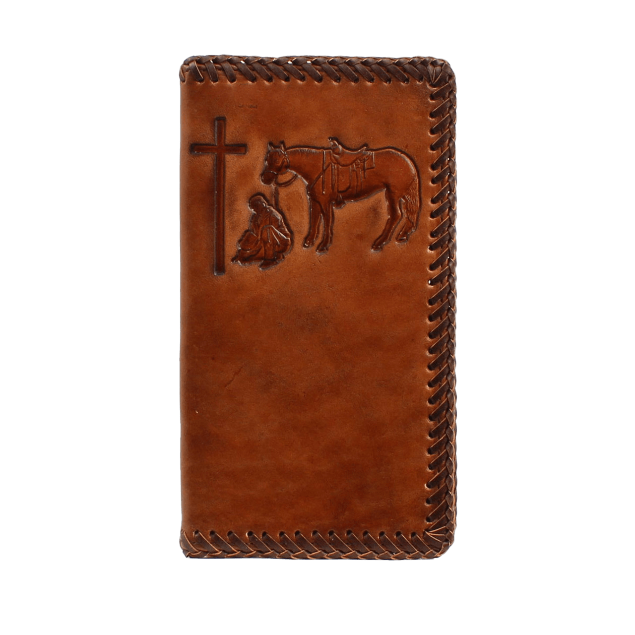 Nocona Men's Rodeo Standing Edge Brown Wallet