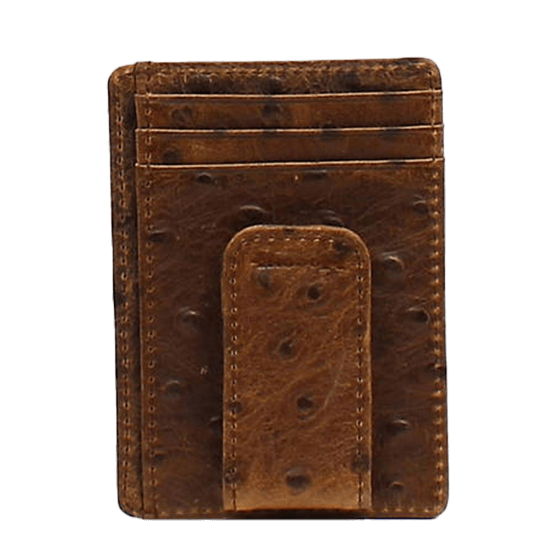 Nocona Men's Slim Fit Money Clip Brown Wallet