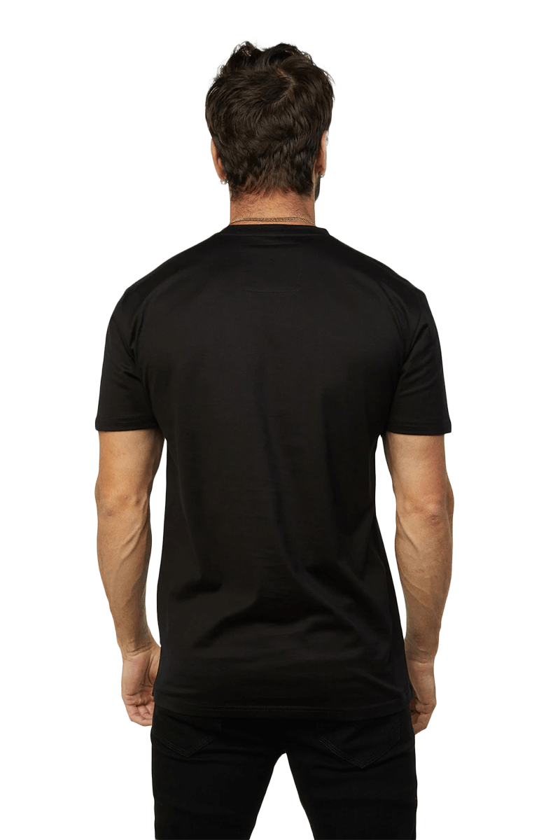 Platini Black Cotton Rhinestone T-Shirt