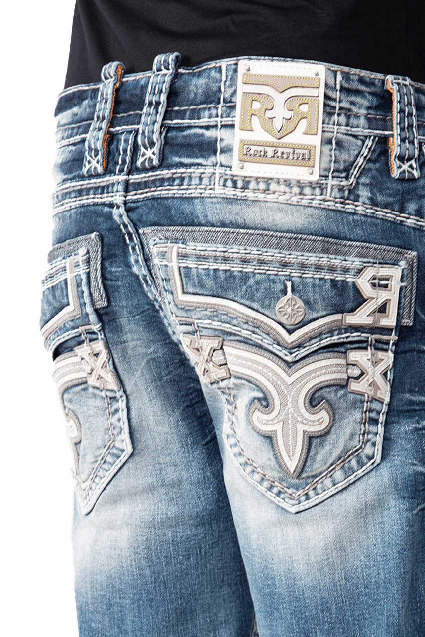 Rock Revival Men's Seagrass J200 Straight Jeans - Stylish Western Denim