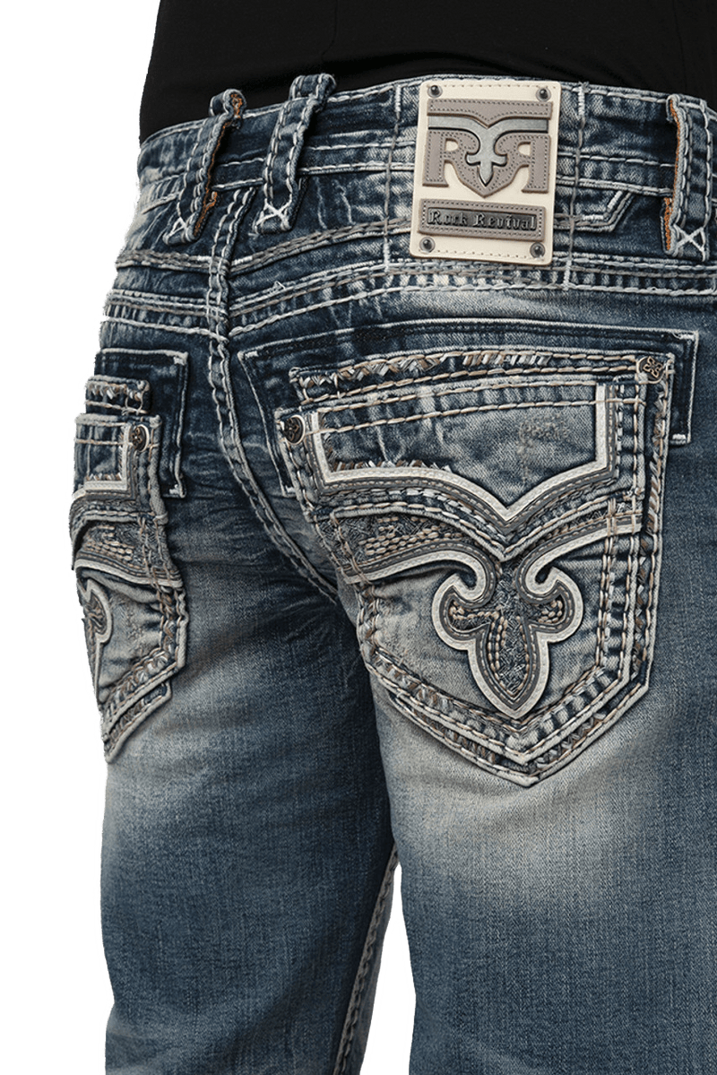 Rock Revival Men's Waterfall J200 Straight Jeans