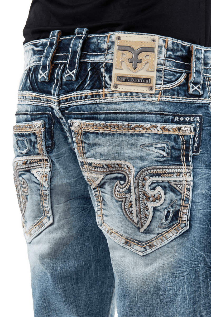 Rock Revival Men's Robin J206r Straight Jeans