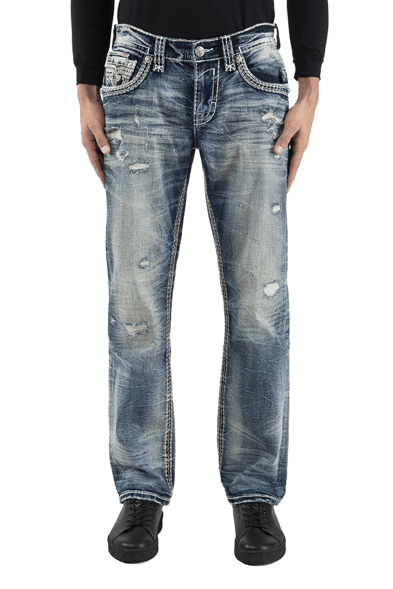 Rock Revival Men's Esteban Straight Denim Jeans