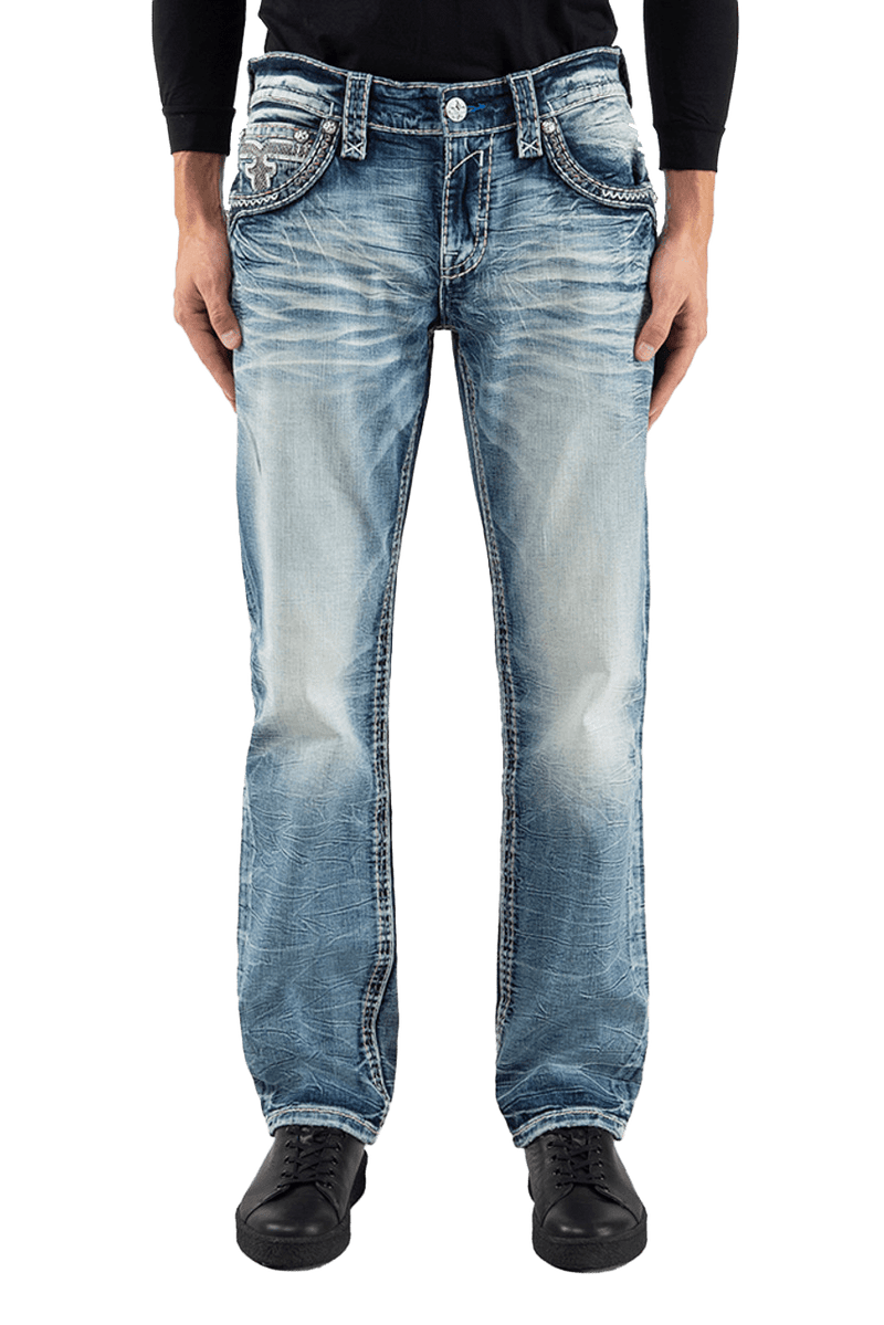 Rock Revival Men's Josiah Straight Denim Jeans