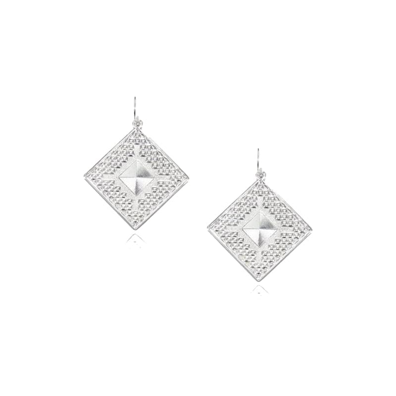 Montana Silversmiths Women's Silver Diamon Shape Earrings