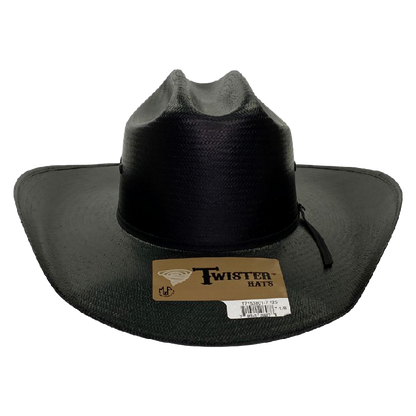 M&amp;F Western Men´s Twister Black Shantung Straw Hart