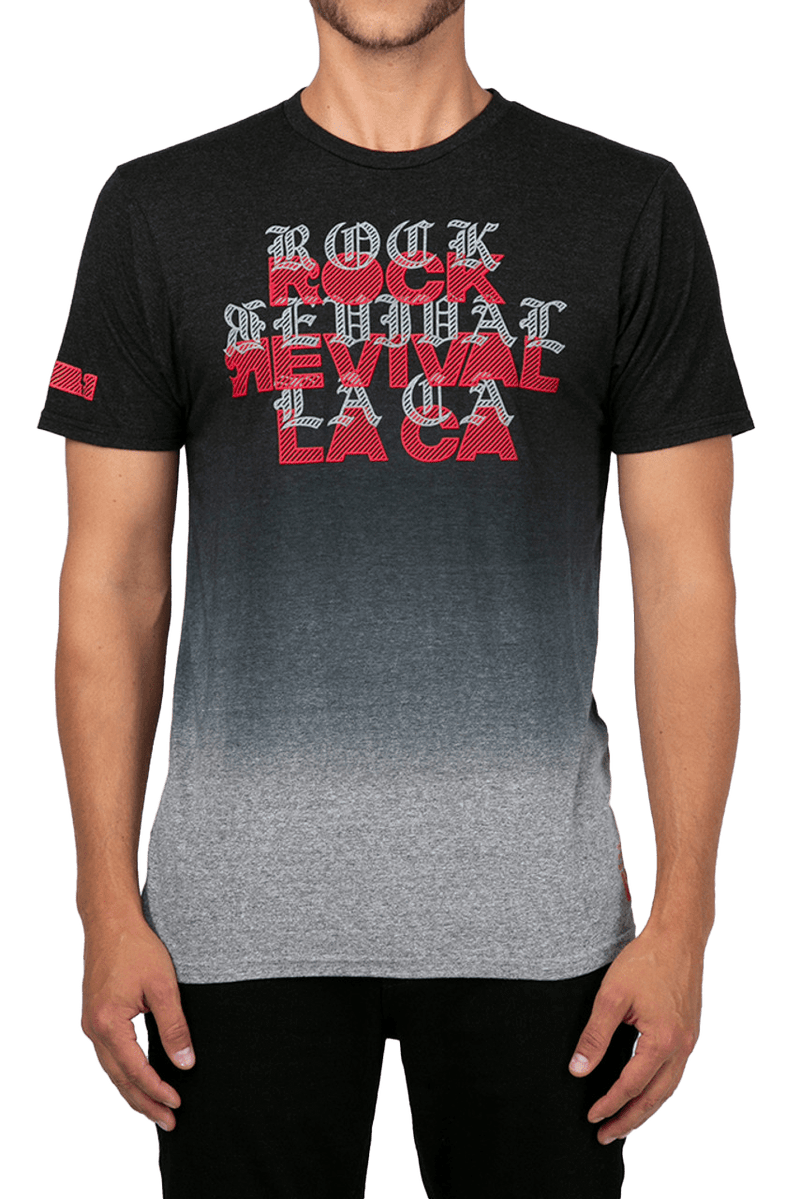 Rock Revival Men's Black and Grey Tee T-shirt