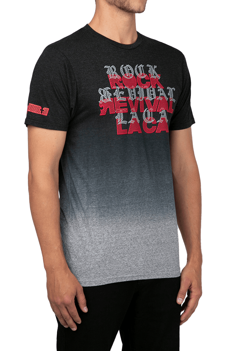 Rock Revival Men's Black and Grey Tee T-shirt